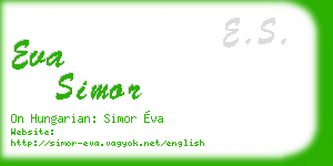 eva simor business card